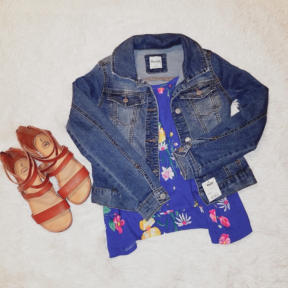 NWT girls Mudd denim jacket